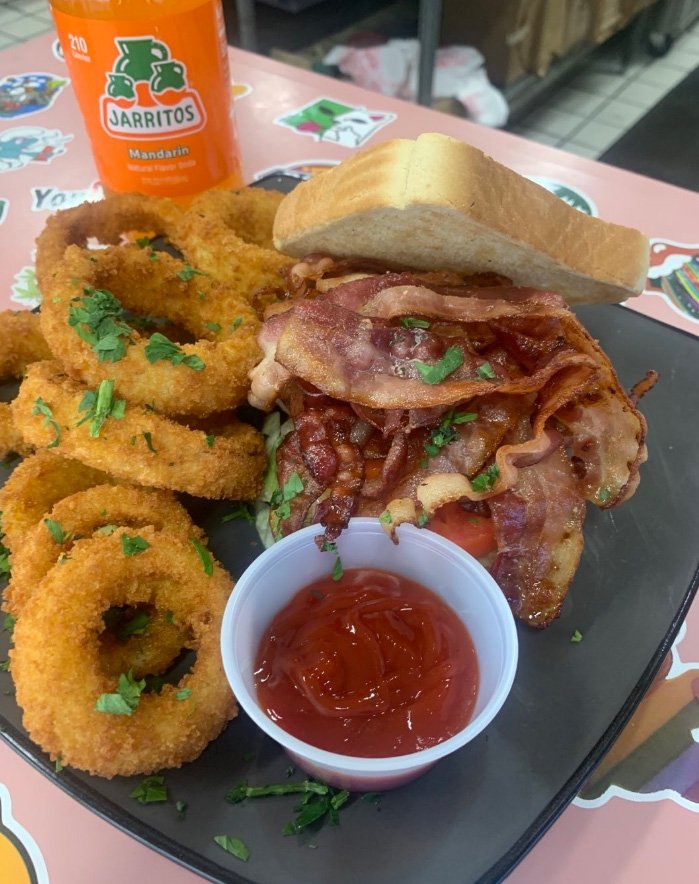 Phat BLT with Onion Rings